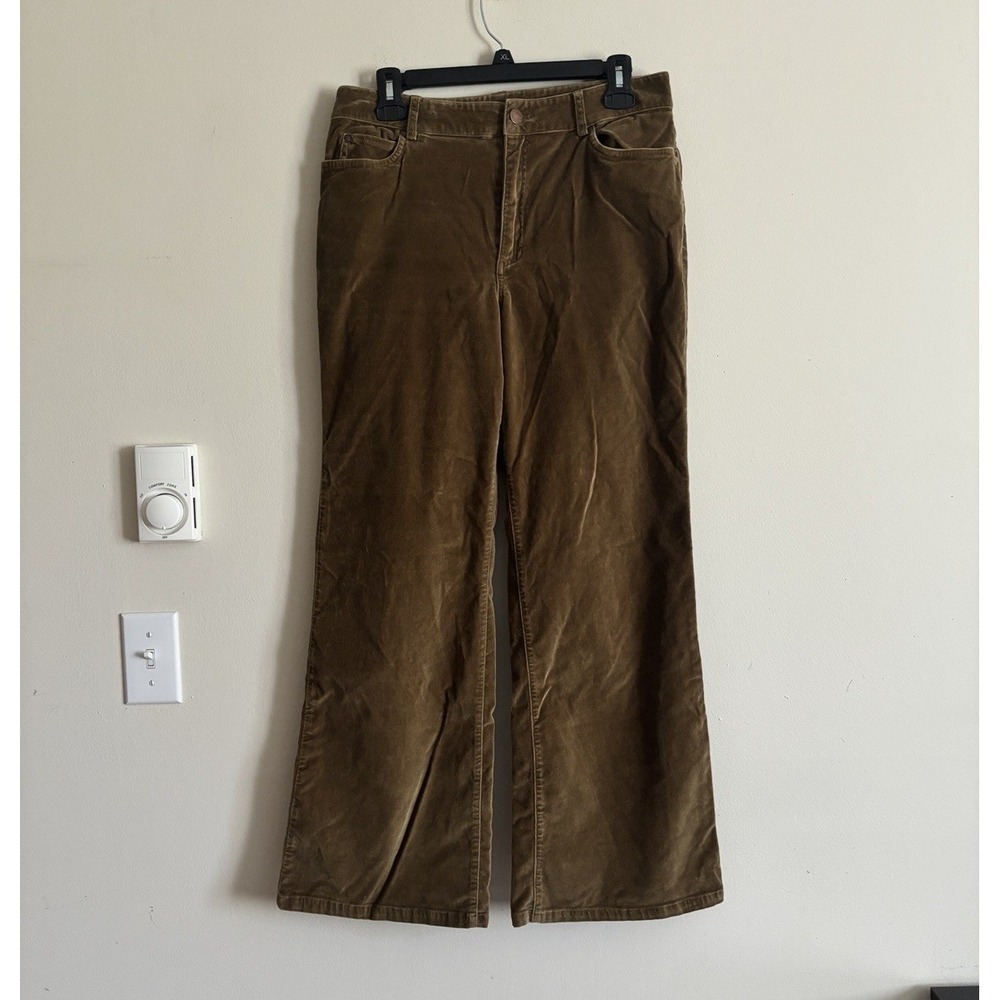 Peruvian Connection Boho Chic Hippie Pants Size 8‎ Cotton Blend Brown Wide Leg